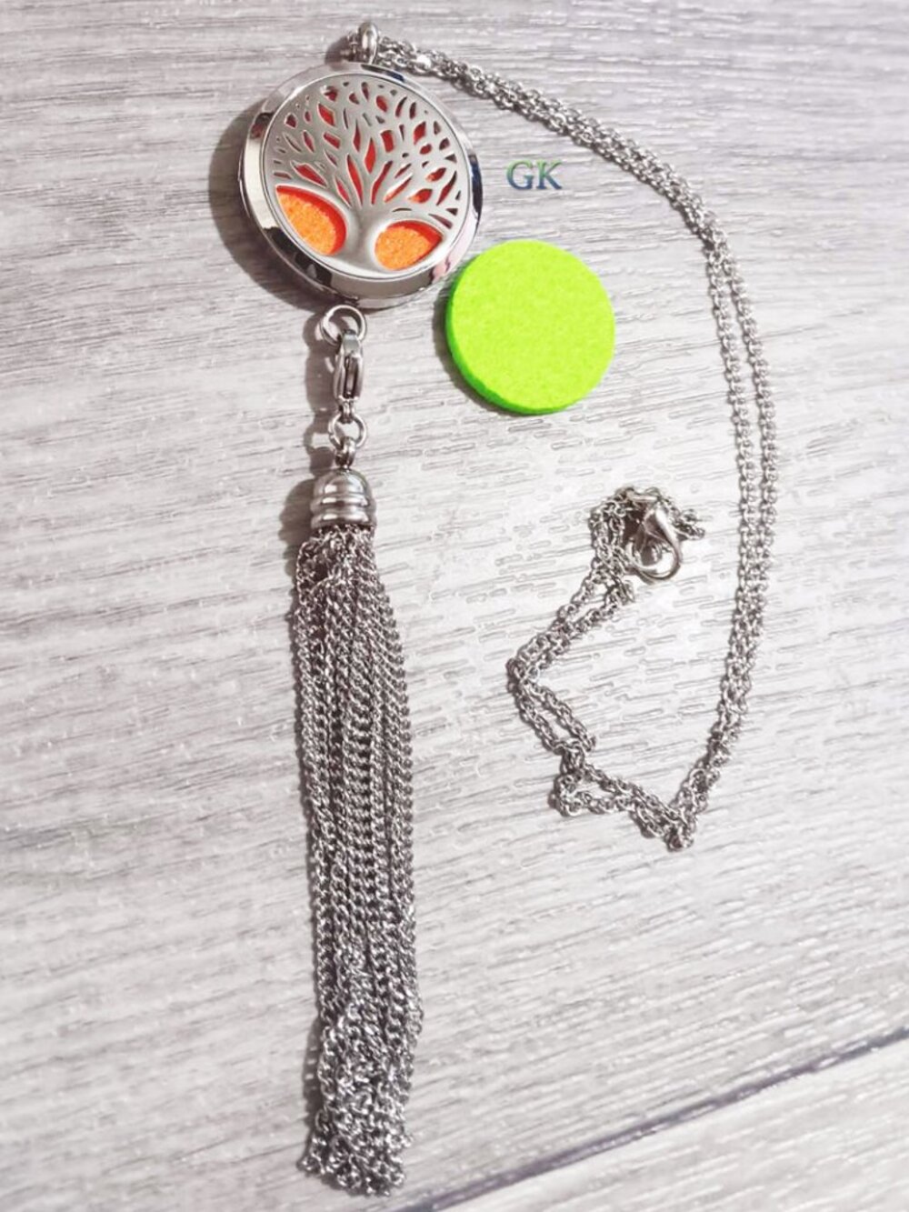 Essential Oil Diffuser Necklace Tree of Life  Stainless Steel